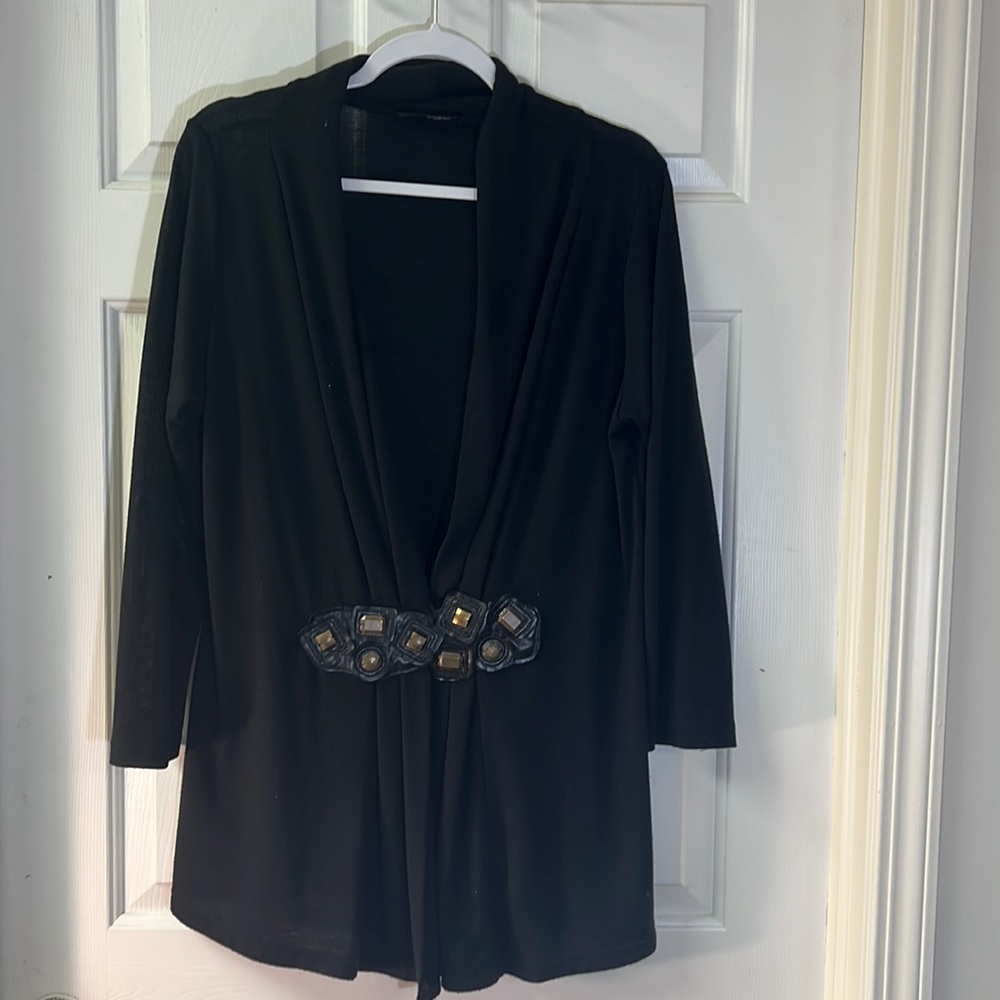 Black 1X cardigan